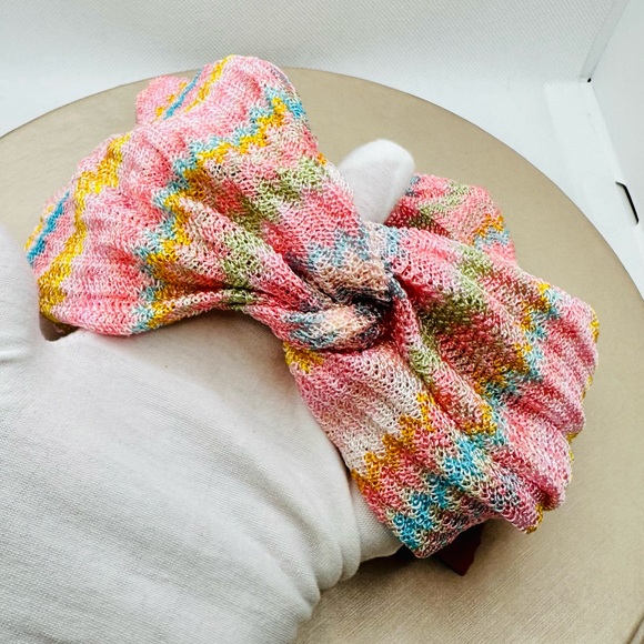 NEW! Missoni Multicolor Chevron Slip-on Knotted Headband - Picture 6 of 10